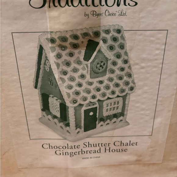 Byers’ Choice Ltd 2006 Chocolate Shutter Chalet Gingerbread House - Picture 7 of 9